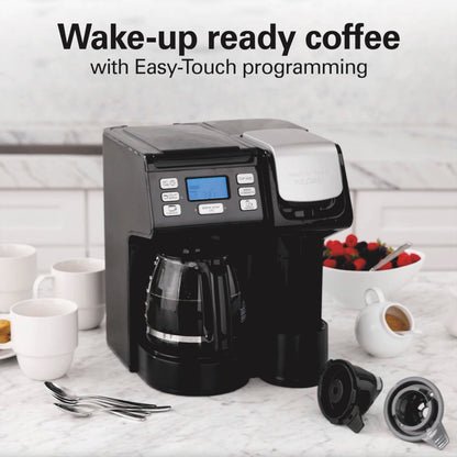Hamilton Beach FlexBrew Trio 3-Way Coffee Maker, Single Serve & 12 Cup Drip Coffee Maker, Pod & Ground Coffee Compatible, Fast Brewing, Programmable, 56 oz Reservoir, Black (49902C) 🍁 All In One Marketplace Canada