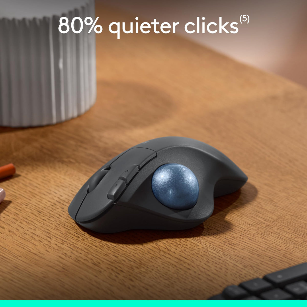 Logitech Ergo M575S Wireless Trackball Mouse, Wireless Ergonomic Mouse with Bluetooth and Encrypted Dongle, Comfortable Thumb Control, Precise and Smooth Tracking, for PC/Mac - Graphite Blue Ball 🍁 All In One Marketplace Canada