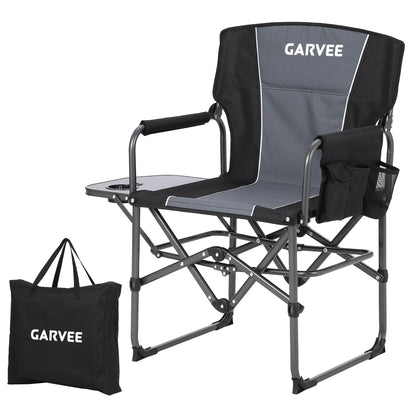 GarveeLife Oversized Camping Chair w/Side Table & Pocket,Outdoors, Black 🍁 All In One Marketplace Canada