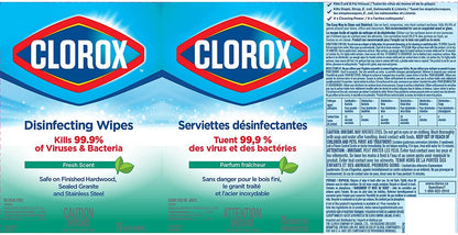 Clorox Disinfecting Wipes, Fresh Scent, 75 Count, Multi-Pack of 6 Canisters 🍁 All In One Marketplace Canada