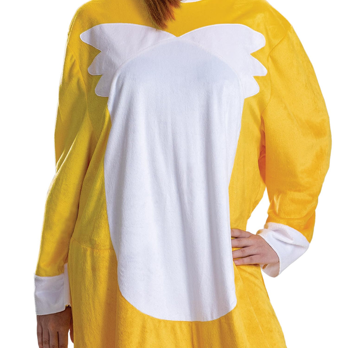 Disguise Sonic Tails Adult Costume, Official Sonic Movie 3 Halloween Costume with Headpiece, Adult Size XS/S