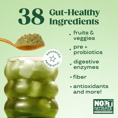 Bloom Nutrition Superfood Greens Powder, Digestive Enzymes with Probiotics and Prebiotics, Gut Health, Bloating Relief for Women, Chlorella, Juice Mix with Beet Root Powder, 25 SVG, Strawberry Kiwi 🍁 All In One Marketplace Canada