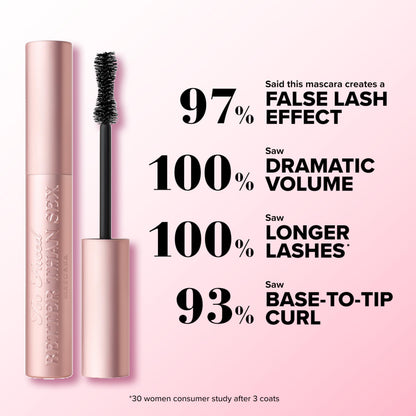 Too Faced Better Than Sex Volumizing Mascara | False Lash Effect with Volume, Length, Curling + Conditioning Peptides, 8 ml, Black 🍁 All In One Marketplace Canada