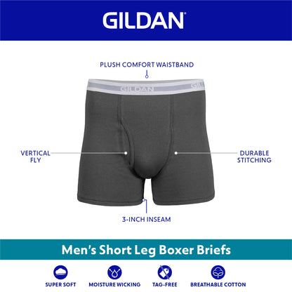 Gildan Men's Underwear Boxer Briefs, Multipack, Mixed Blue (5-Pack), X-Large 🍁 All In One Marketplace Canada