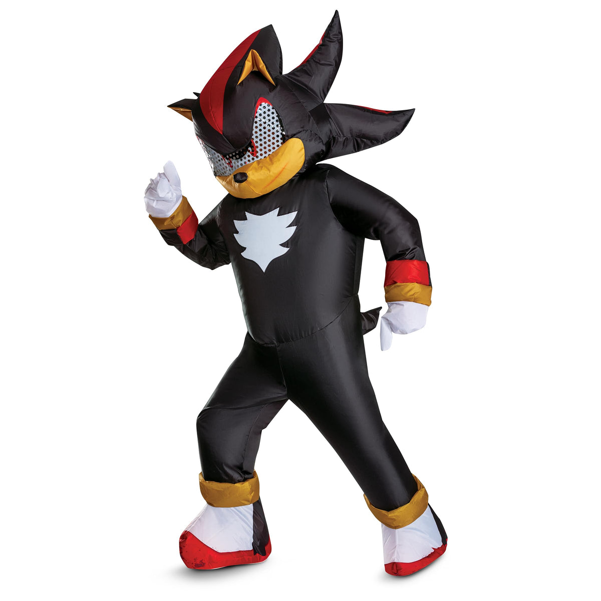 Sonic Shadow Adult Inflatable Costume, Officially Licensed Air Inflating Halloween Outfit for Grown Ups