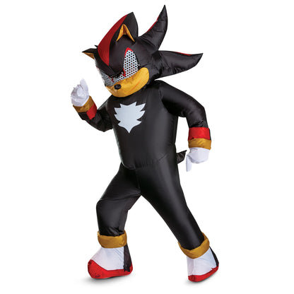 Sonic Shadow Adult Inflatable Costume, Officially Licensed Air Inflating Halloween Outfit for Grown Ups