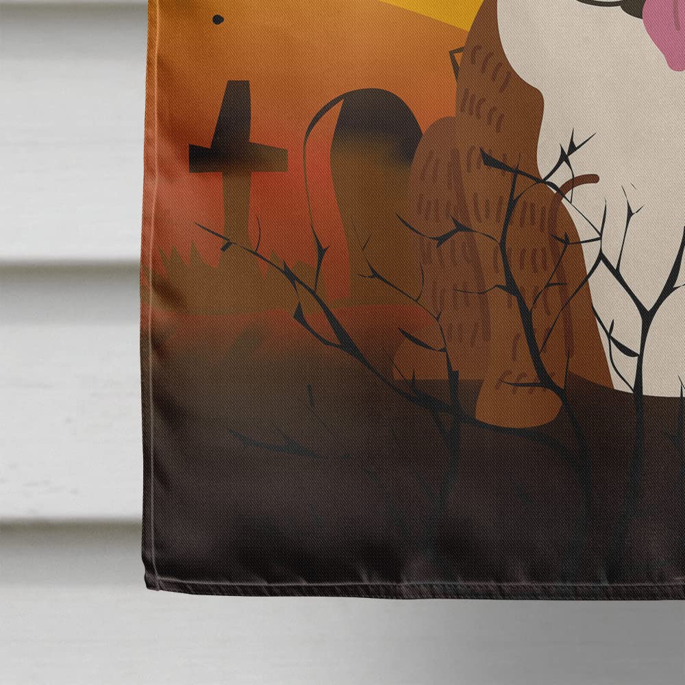 Caroline's Treasures BB4387CHF Halloween English Bulldog Brindle White Flag Canvas House Size, Large, Multicolor