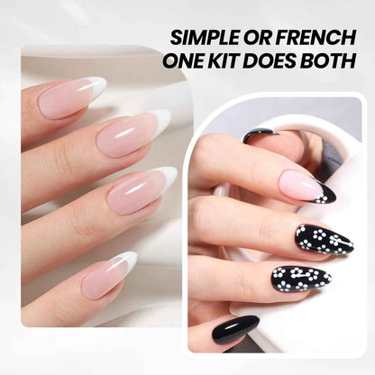 Beetles Gel Nail Polish Kit- 2 Pcs 15ml Black And White Gel Polish Black Gel Nail Polish Black Nail Polish Soak Off Led Gel Polish Nail Art Manicure Salon Diy at Home 🍁 All In One Marketplace Canada