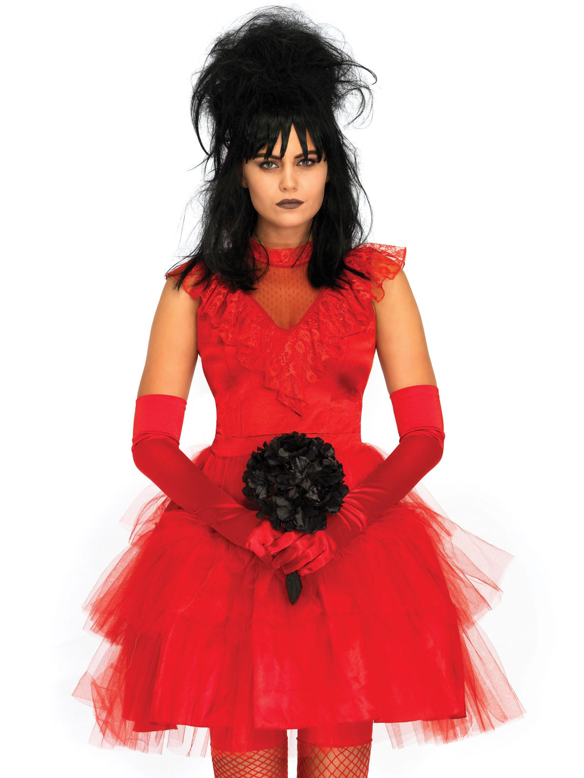 Leg Avenue Women's Beetle Bride 80s Halloween Costume, Red, Large