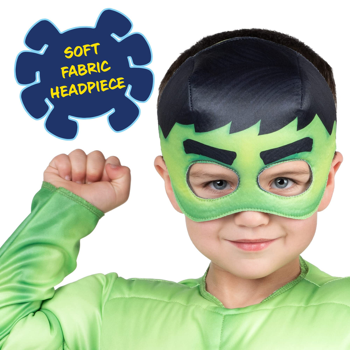 Marvel Hulk Official Toddler Halloween Costume - Premium Quality Padded Jumpsuit and Fabric Mask (3T-4T)