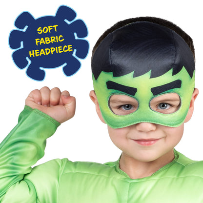 Marvel Hulk Official Toddler Halloween Costume - Premium Quality Padded Jumpsuit and Fabric Mask (3T-4T)
