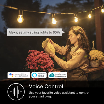 Kasa Smart Outdoor Dimmer Plug by TP-Link (KP405) - IP64 Waterproof Plug for Outdoor String Lights, Works with Alexa, Long Wi-Fi Range, 2.4GHz WiFi Required, No Hub Required, ETL Certified Black 🍁 All In One Marketplace Canada