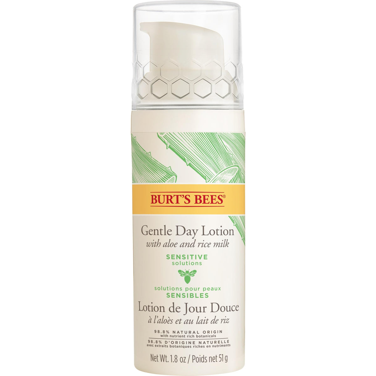 Burt's Bees Sensitive Hydrating Gentle Daily Face Cream Moisturizer Face Lotion for Sensitive Skin with Aloe and Rice Milk, , Mother's Day Gift, 98.9% Natural Origin, Developed with Dermatologists, 51g 🍁 All In One Marketplace Canada