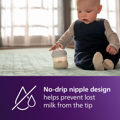 Philips Avent Natural Baby Bottles with Natural Response Nipples (Slow Flow, Flow 2), 4oz, 4-pack, SCY900/04 🍁 All In One Marketplace Canada