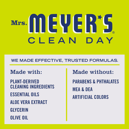 Mrs. Meyer's Clean Day Liquid Hand Soap, Cruelty Free & Biodegradable Hand Wash Formula Made with Essential Oils, Lemon Verbena Scent, 370 ml Bottles, 4 Pack 🍁 All In One Marketplace Canada