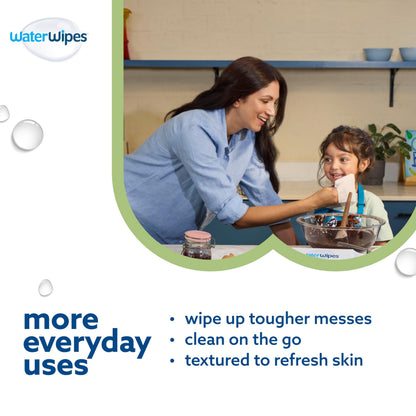 WaterWipes Sensitive+ Baby & Toddler Wipes, 3-In-1 Cleans, Cares, Protects, 99.9% Water, Textured Clean, Unscented & Hypoallergenic, 720 Count (12 Packs) 🍁 All In One Marketplace Canada