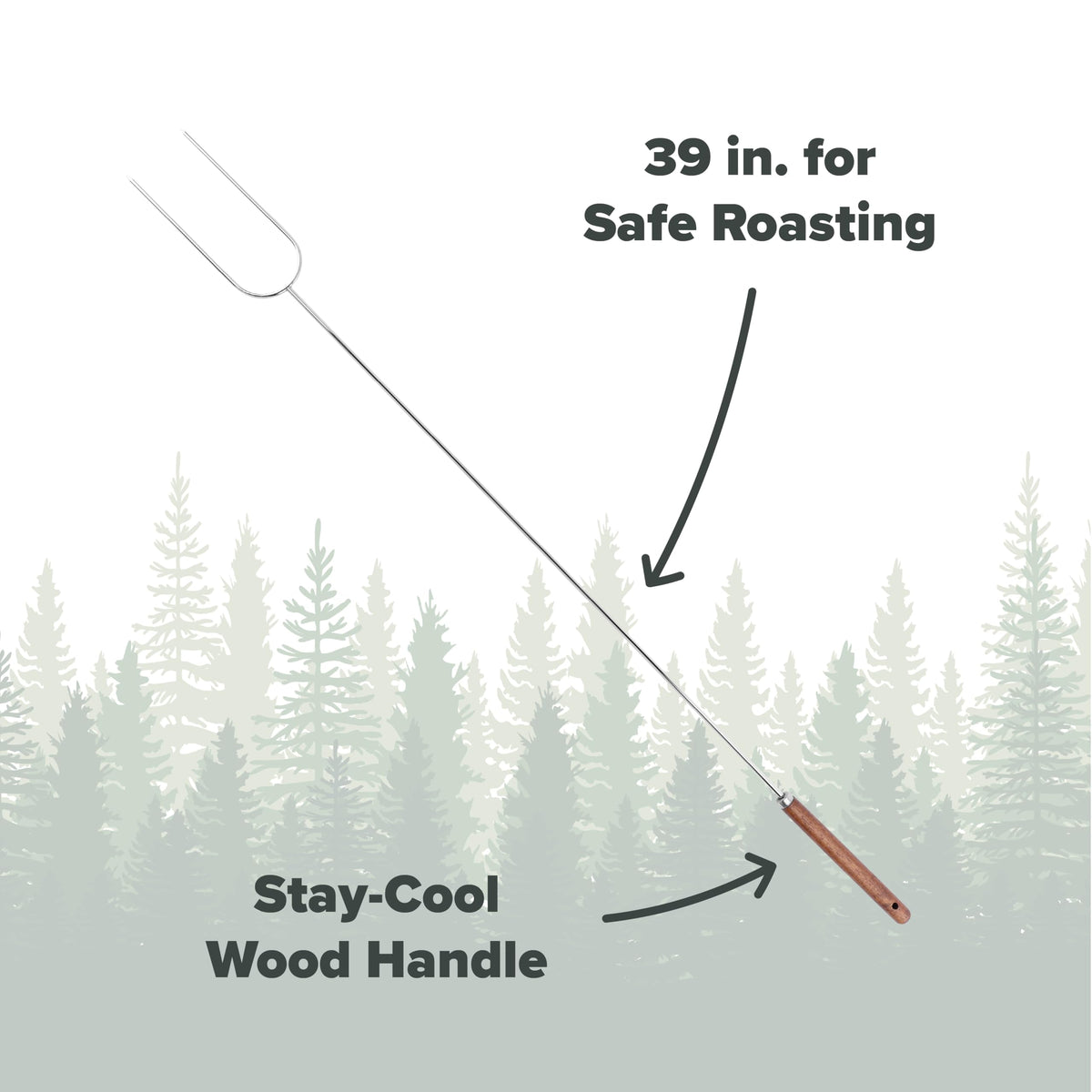 Coghlan's Camp Forks 6-Pack – 40" Solid Steel, Marshmallow Sticks with Wooden Handles | Heavy-Duty Camping Essentials for Fire Pit Roasting, BBQ Grilling & Outdoor Cooking 🍁 All In One Marketplace Canada