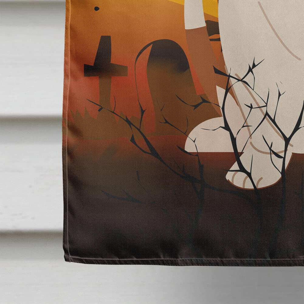 Caroline's Treasures BB4287CHF Halloween Basset Hound Flag Canvas House Size, Large, Multicolor