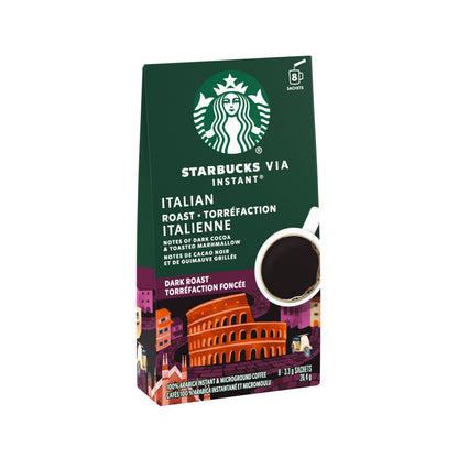 Starbucks VIA Instant Italian Roast (Pack of 12), Italian Roast, 96 count 🍁 All In One Marketplace Canada