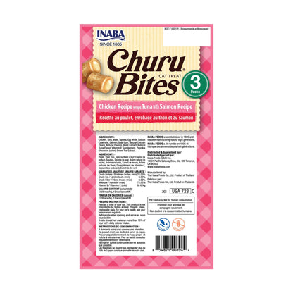 INABA Churu Bites Soft & Chewy Cat Treats, Tuna Salmon, 18ct 🍁 All In One Marketplace Canada
