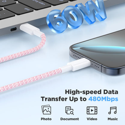 Hzevn for iPhone 16 Chargers Fast Charging,3 Pack 20W USB C Charger Block with 6.6/6.6/10ft Long USB C to USB C Cable for iPhone 17/16/15 Pro Max/15 Pro/15 Plus 🍁 All In One Marketplace Canada