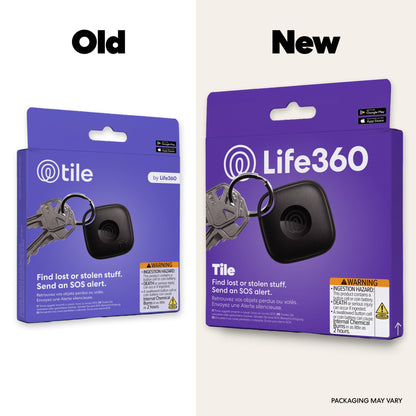 Life360 Tile - Bluetooth Tracker, Keys Finder and Item Locator for Keys, Bags and More. Phone Finder. Both iOS and Android Compatible. 1-Pack (Black) 🍁 All In One Marketplace Canada