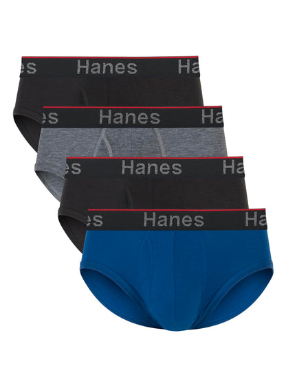 Hanes Total Support Pouch Men's Briefs, Anti-Chaffing, Moisture-Wicking Underwearm Odor Control, Pack of 4, Assorted, Medium 🍁 All In One Marketplace Canada