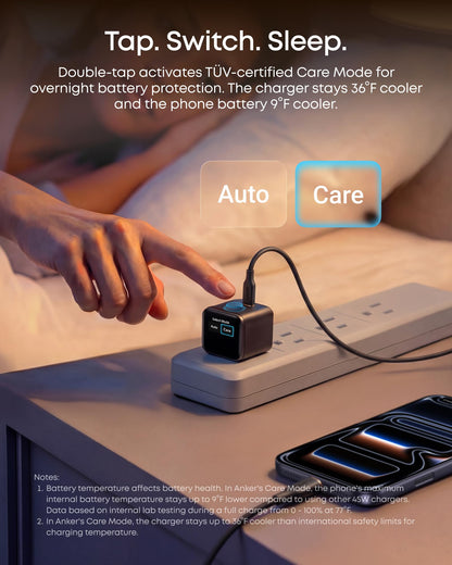 Anker Smart Display Charger,Anker Nano 45W Fast Charging USB C Charger with Smart Recognition,Built-in Care Mode,Compact with 180° Foldable Plug,for iPhone 17/16/15 Series,MacBook,Apple Watch (Blue) 🍁 All In One Marketplace Canada