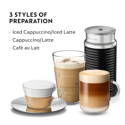 Nespresso Aeroccino 3 Milk Frother - Automatic Hot & Cold Foam Maker for Coffee, Latte, Cappuccino, and Macchiato - Black 🍁 All In One Marketplace Canada