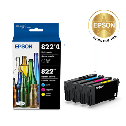Epson 822 Genuine Ink Cartridge XL Black and Standard Color Combo Pack 🍁 All In One Marketplace Canada