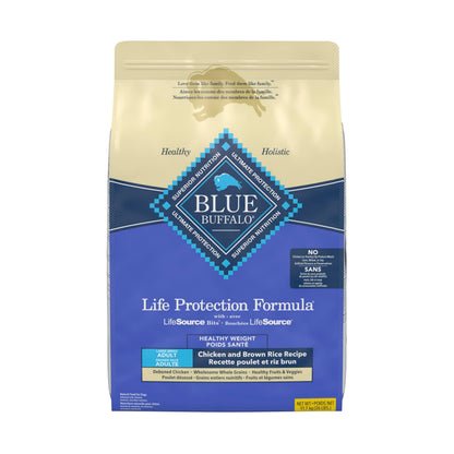 Blue Buffalo Life Protection Formula Chicken & Brown Rice Healthy Weight Large Breed Adult Dry Dog Food, Supports Immunity with LifeSource Bits, Promotes Healthy Lean Muscles,11.7kg/26 lbs 🍁 All In One Marketplace Canada