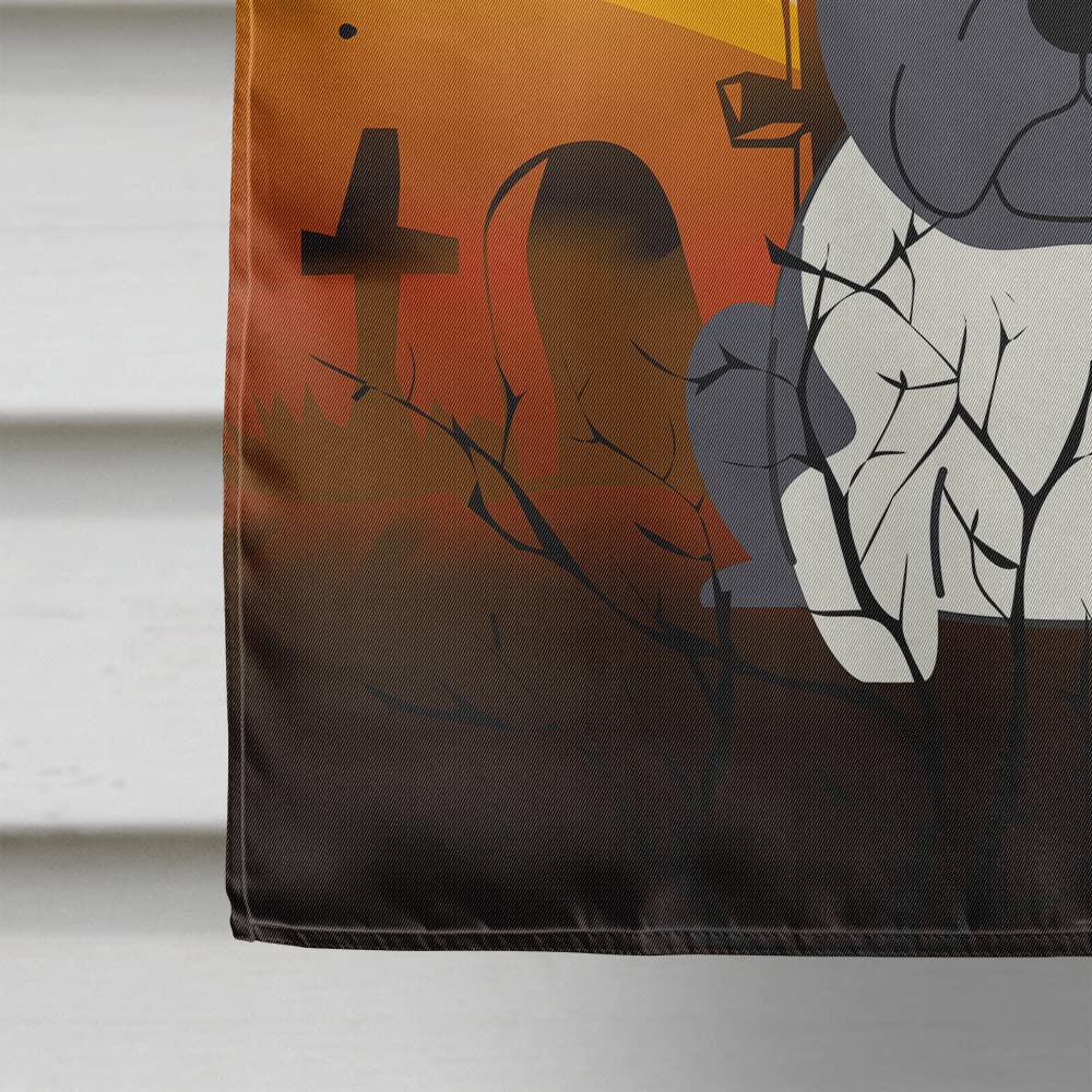 Caroline's Treasures BB4278CHF Halloween French Bulldog Black White Canvas House Size Flag, Large, Multicolor
