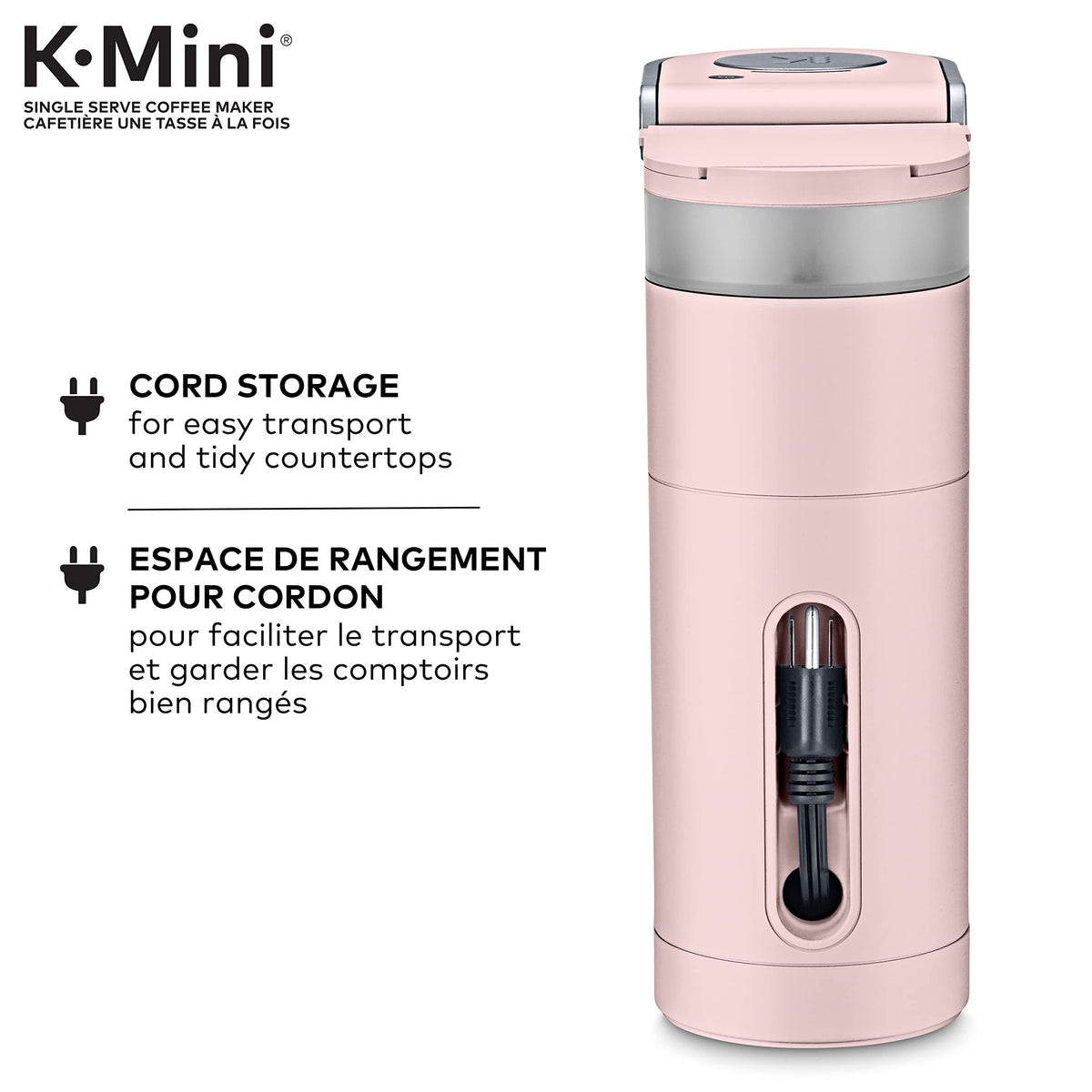 Keurig K-Mini Single Serve K-Cup Pod Coffee Maker, Featuring An Ultra-sleek Design, Dusty Rose 🍁 All In One Marketplace Canada