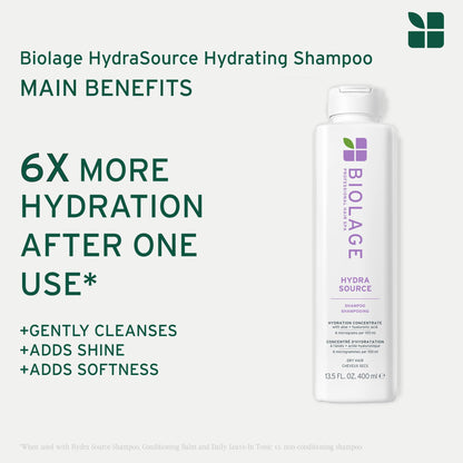 Biolage Shampoo, HydraSource Hydrating Shampoo for Dry Hair, With Aloe, Nourishing and Moisturizing, Weightless Shampoo, Silicone Free, Paraben Free, Vegan 🍁 All In One Marketplace Canada