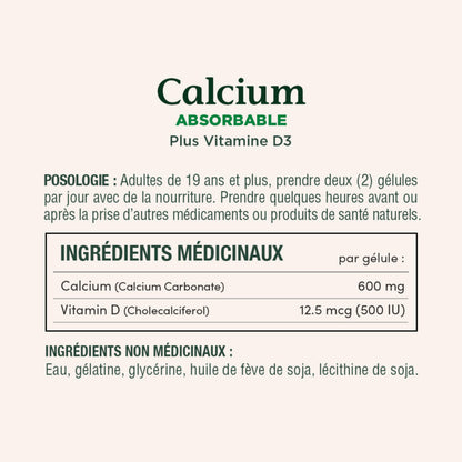 NATURE'S BOUNTY Calcium Plus Vitamin D3, Absorbable, 1200 mg, Helps Bones & Teeth, Softgels, 535 g 🍁 All In One Marketplace Canada