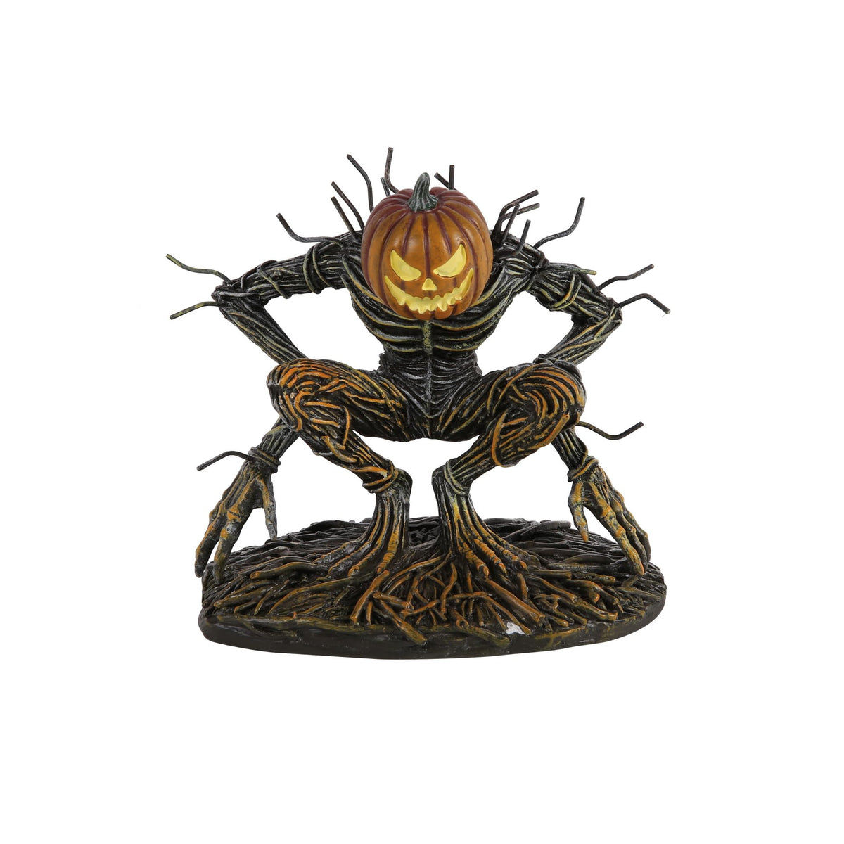 Department 56 Village Collection Accessories Halloween Scarecrow Grapevine of Wrath Figurine, 3.86 Inch, Multicolor