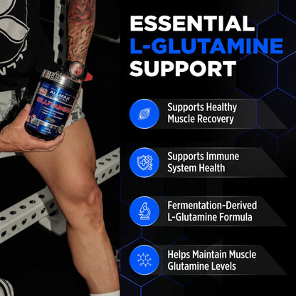 ALLMAX L-Glutamine Powder, Fermented, Unflavored, 400 g 🍁 All In One Marketplace Canada