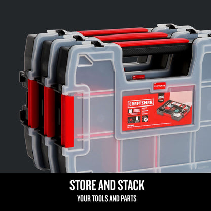 CRAFTSMAN Storage Organizer, Small Parts Organizer, 3-Packs with 10-Compartments, Lid Includes Secure Latch (CMST60964M) 🍁 All In One Marketplace Canada