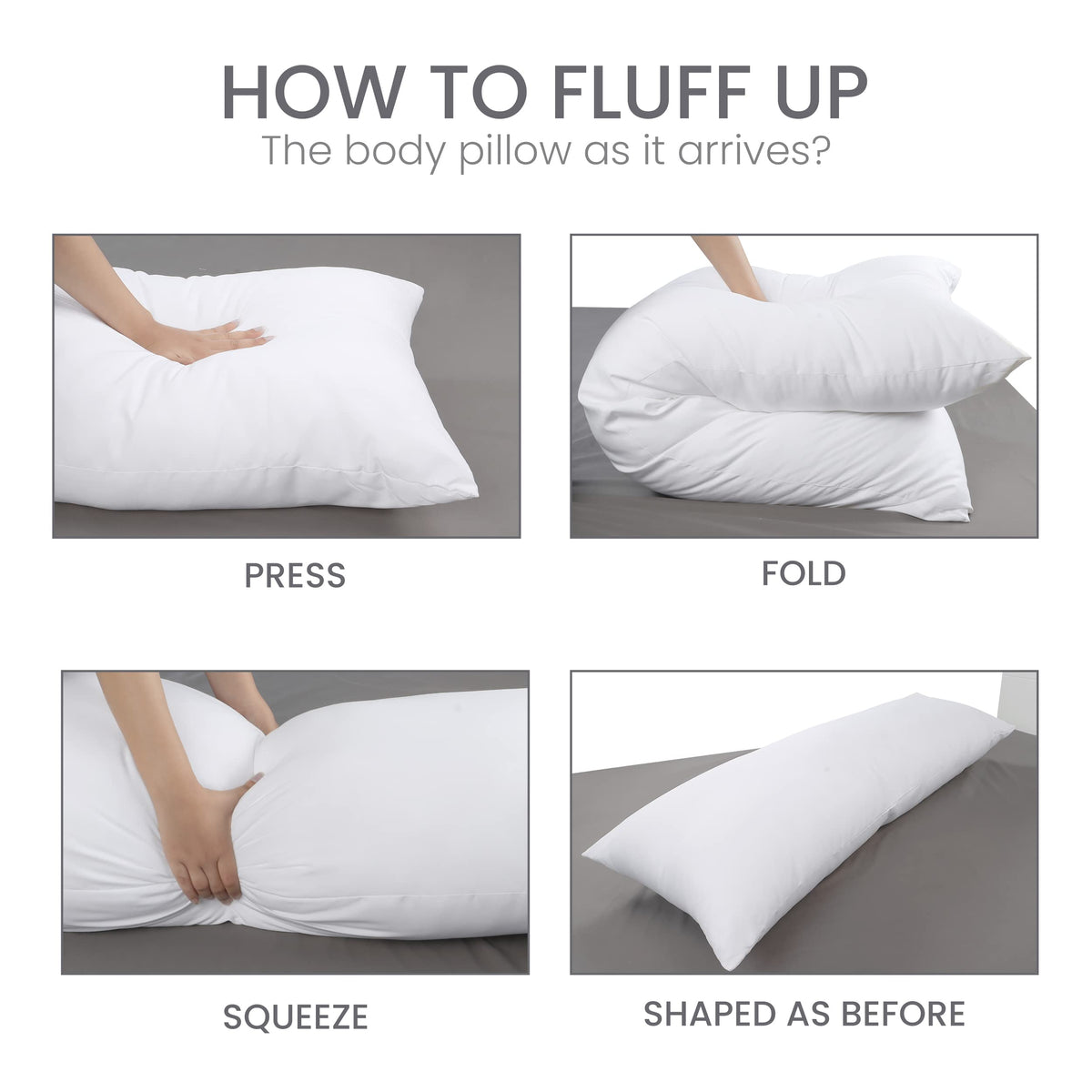 Utopia Bedding Full Body Pillow for Adults (White, 20 x 54 Inch), Long Pillow Insert for Sleeping, Ideal for Side Sleepers 🍁 All In One Marketplace Canada