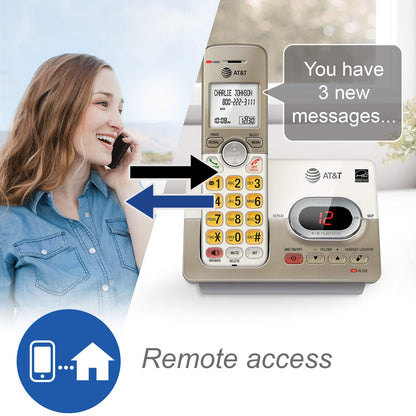 AT&T EL52303 3-Handsets Cordless Phone System with Answering System, Caller ID/Call Waiting - DECT 6.0 - Upto 14 Minutes Recording Time 🍁 All In One Marketplace Canada