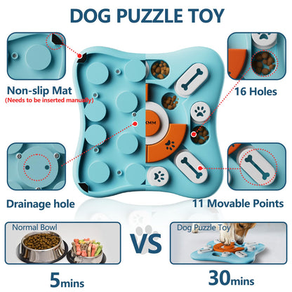 FOXMM Interactive Dog Treat Puzzle Toys for IQ Training & Mental Stimulating,Fun Slow Feeder,Large Medium Small Dogs Enrichment Toys with Squeak Design 🍁 All In One Marketplace Canada