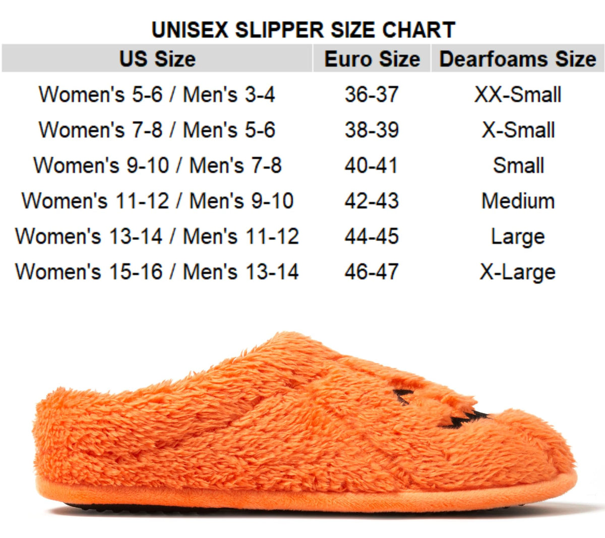 Dearfoams Unisex-Adult Halloween Jack-o-Lantern Pumpkin Slipper, Adult Pumpkin, 5-6 Women/3-4 Men