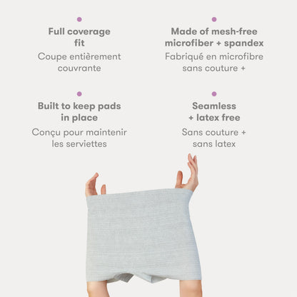 Frida Mom Postpartum Disposable Underwear, Microfiber Boyshort Cut Underwear - Size Regular (8ct) Grey 🍁 All In One Marketplace Canada