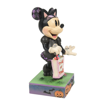 Enesco Disney Traditions by Jim Shore Halloween Minnie Mouse in Black Cat Costume Figurine, 6.125 Inch, Multicolor