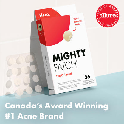 Hero Cosmetics Mighty Patch Original – Hydrocolloid Patch for Pimples, Overnight Acne Blemish & Zit Stickers for Sensitive Skin, (72 Count) 🍁 All In One Marketplace Canada