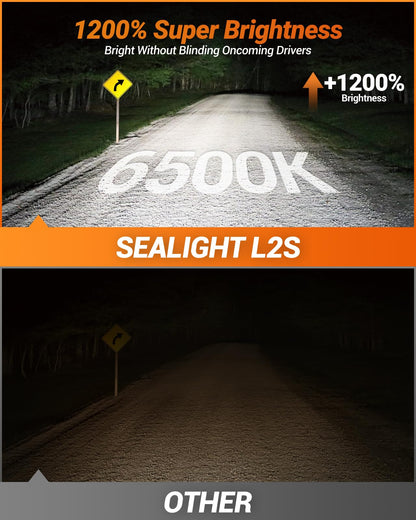 SEALIGHT 2026 Brightest H11 9005 LED Headlight Bulb Combo, 160,000LM 1200% Brighter, 6500K Cool White, 1:1 Halogen Size Wireless HB3 H9 Headlight Bulbs, Plug and Play Halogen Replacement, Pack of 4 🍁 All In One Marketplace Canada