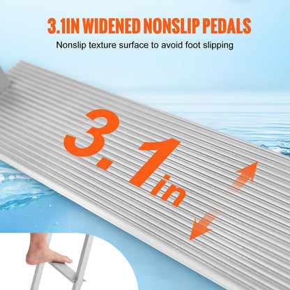 VEVOR Dock Ladder, Removable 3 Steps, 500 lbs Load Capacity, Aluminum Alloy Pontoon Boat Ladder with 3.1'' Wide Step & Nonslip Mat, Easy to Install for Ship/Lake/Pool/Marine Boarding 🍁 All In One Marketplace Canada
