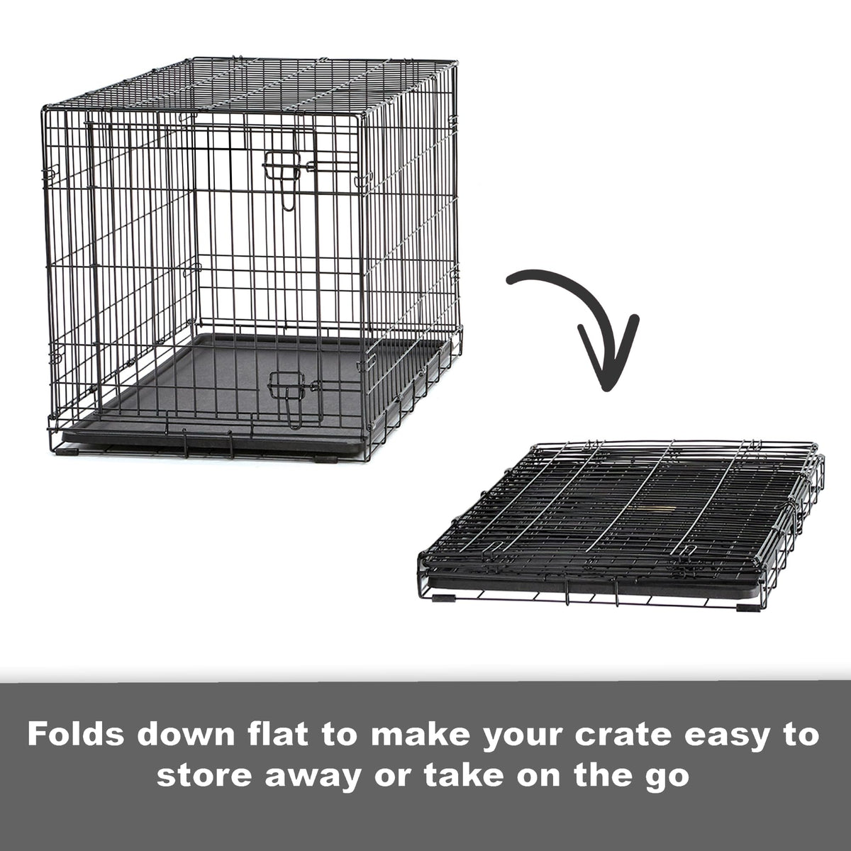 MidWest Homes for Pets 30-Inch New World Crate for Medium Breeds, 21-40 lbs, Double Door Folding Dog Crate, Leak-Proof Tray & Secure Latches, Portable, Durable & Easy to Assemble 🍁 All In One Marketplace Canada