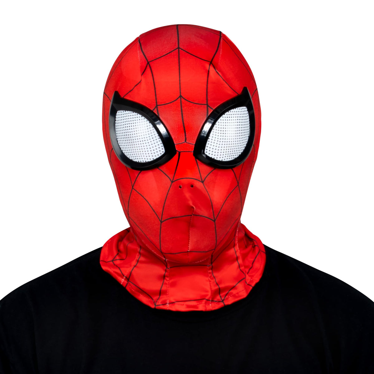 MARVEL Spider-Man Official Adult Zentai Halloween Costume Accessory - Deluxe Two-Way Stretch Spandex Mask with Molded Eyes