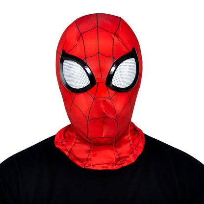MARVEL Spider-Man Official Adult Zentai Halloween Costume Accessory - Deluxe Two-Way Stretch Spandex Mask with Molded Eyes